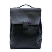 Pre-owned Leather backpacks Hermès Vintage , Black , Dames