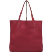 Pre-owned Leather totes Hermès Vintage , Purple , Dames