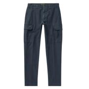 Blauwe Cargo Broek Slim Fit Incotex , Blue , Heren