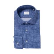 Franse Kraag Casual Overhemd Xacus , Blue , Heren