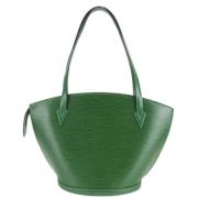 Pre-owned Leather totes Louis Vuitton Vintage , Green , Dames