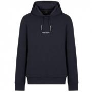 Blauwe Hoodie Bedrukt Milano New York Armani Exchange , Blue , Heren