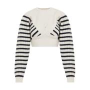 Geribbelde Mariniere Crop Pullover Jean Paul Gaultier , Multicolor , D...