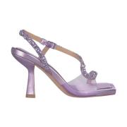 Sandaal met hoge hak en strass-strip Alma EN Pena , Purple , Dames