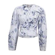 Katoenen Wrap Blouse met Strikdetail Baum und Pferdgarten , Multicolor...