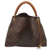 Pre-owned Coated canvas handbags Louis Vuitton Vintage , Brown , Dames