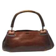 Pre-owned Leather gucci-bags Gucci Vintage , Brown , Dames