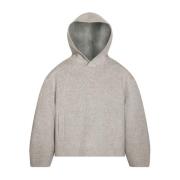 Taupe Hooded Wol Cashmere Jas Loulou Studio , Gray , Dames