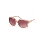 Stijlvolle Zonnebril Bruin Verlooplens Guess , Pink , Dames