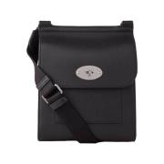 Kleine Antony Zwarte Leren Schoudertas Mulberry , Black , Dames