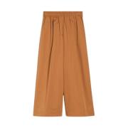 Terracotta Katoenen Broek Max Mara Weekend , Brown , Dames