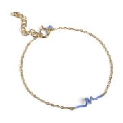 Blauwe Twist Armband - Korenbloem Enamel Copenhagen , Blue , Dames