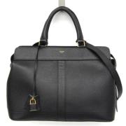 Pre-owned Leather totes Celine Vintage , Black , Dames