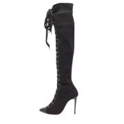 Pre-owned Fabric boots Christian Louboutin Pre-owned , Black , Dames