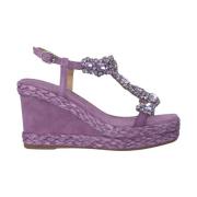 Geweven Sleehak Sandaal Alma EN Pena , Purple , Dames