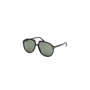 Mat Zwart Groene Zonnebril Ft1079 Tom Ford , Black , Dames