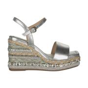 Sandaal met sleehak en strass details Alma EN Pena , Gray , Dames