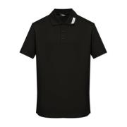 Polo met logo Versace , Black , Heren