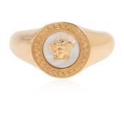 Ring met Logo Versace , Yellow , Dames