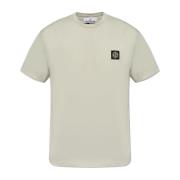 T-shirt met logo patch Stone Island , Gray , Heren