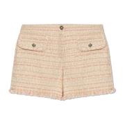 Tweed Shorts Versace , Pink , Dames