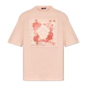 T-shirt met print Versace , Pink , Dames