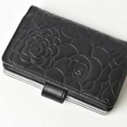 Pre-owned Leather wallets Chanel Vintage , Black , Dames