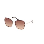 Rose Gold Gradient Brown Zonnebril Tom Ford , Yellow , Unisex