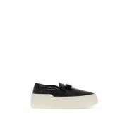 Gouden Vara Gesp Slip-On Sneakers Salvatore Ferragamo , Black , Dames