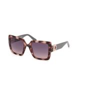 Gekleurd Havana Verloop Rook Zonnebril Guess , Brown , Unisex