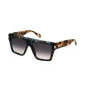 Bruin/Blauw Havana Rook Gradient Zonnebril Just Cavalli , Multicolor ,...