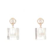 Pre-owned White Gold earrings Chanel Vintage , White , Dames