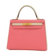 Pre-owned Leather handbags Hermès Vintage , Pink , Dames