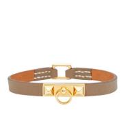 Pre-owned Leather bracelets Hermès Vintage , Gray , Dames