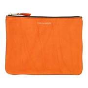 Oranje Washed Zip Pouch Handtas Comme des Garçons , Orange , Dames