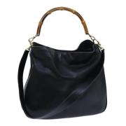 Pre-owned Leather handbags Gucci Vintage , Black , Dames