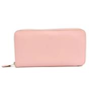 Pre-owned Leather wallets Hermès Vintage , Pink , Dames