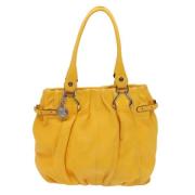 Pre-owned Leather totes Celine Vintage , Yellow , Dames