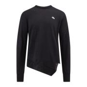 Zwarte Gebreide Crew-Neck Wollen Trui Comme des Garçons , Black , Here...