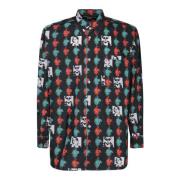 Groene All-Over Print Katoenen Shirt Comme des Garçons , Multicolor , ...