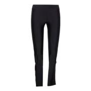 Zwarte Leggings Couture Damesstijl Versace , Black , Dames