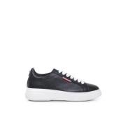 Zwarte Katoen Elastaan Sneakers Dsquared2 , Black , Heren