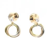 Pre-owned White Gold earrings Cartier Vintage , Yellow , Dames