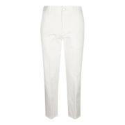 Witte katoenen jeans met zakken PT Torino , White , Dames