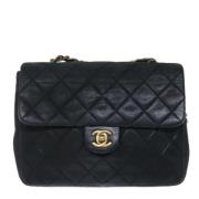 Pre-owned Leather chanel-bags Chanel Vintage , Black , Dames