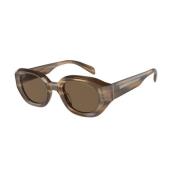 Bruin Montuur Donkerbruine Lenzen Zonnebril Emporio Armani , Brown , D...