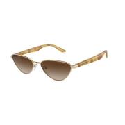 Gouden Frame Bruin Verlooplens Zonnebril Emporio Armani , Yellow , Dam...