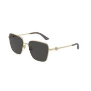 Gouden Frame Donkergrijze Lens Zonnebril Jimmy Choo , Yellow , Unisex