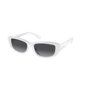 Wit Frame Donkergrijze Gradiëntlenzen Michael Kors , White , Unisex