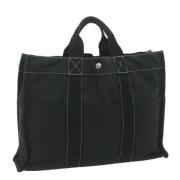 Pre-owned Canvas totes Hermès Vintage , Black , Dames